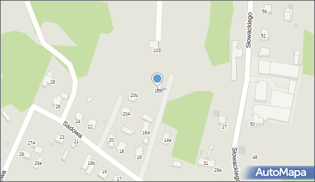 Myszków, Sadowa, 16b, mapa Myszków