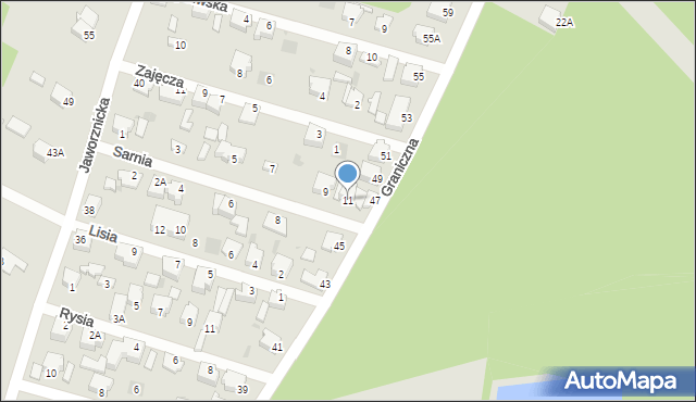 Myszków, Sarnia, 11, mapa Myszków