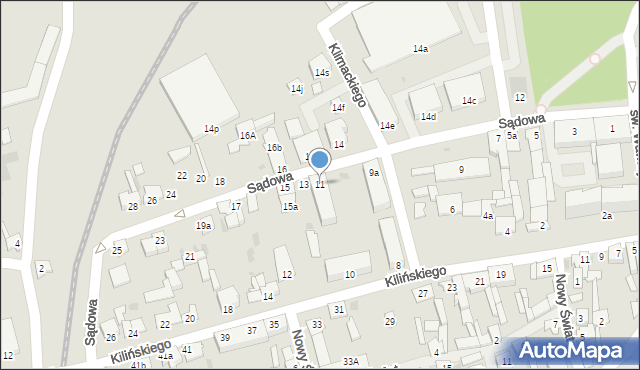 Nakło nad Notecią, Sądowa, 11, mapa Nakło nad Notecią