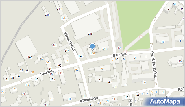 Nakło nad Notecią, Sądowa, 14d, mapa Nakło nad Notecią