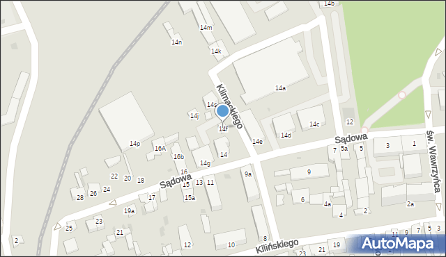 Nakło nad Notecią, Sądowa, 14f, mapa Nakło nad Notecią