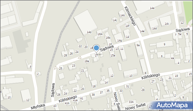 Nakło nad Notecią, Sądowa, 17, mapa Nakło nad Notecią