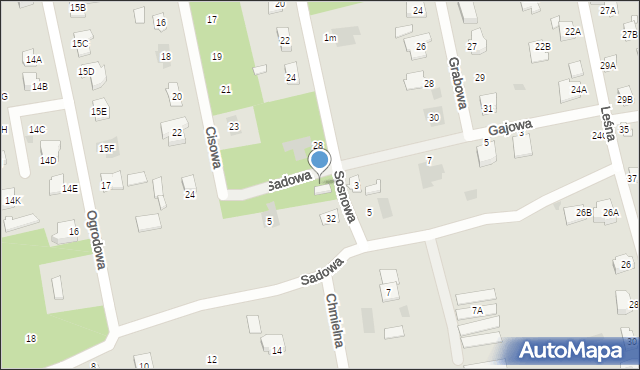 Nasielsk, Sadowa, 1, mapa Nasielsk