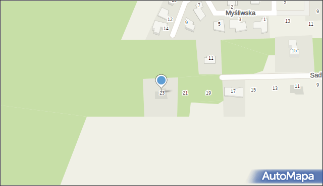 Niemcz, Sadyba, 23, mapa Niemcz