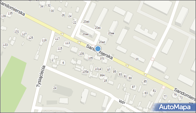 Nisko, Sandomierska, 103, mapa Nisko