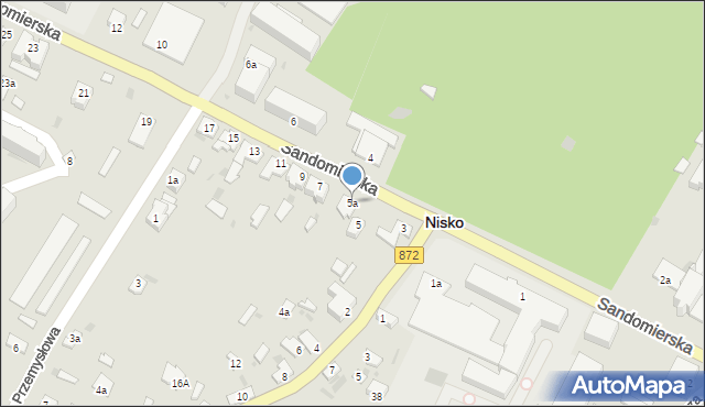 Nisko, Sandomierska, 5a, mapa Nisko