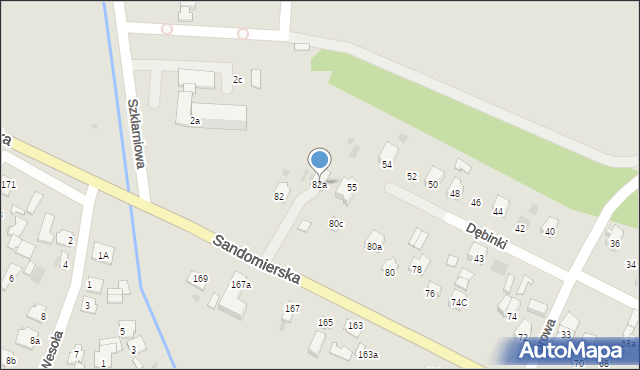 Nisko, Sandomierska, 82a, mapa Nisko