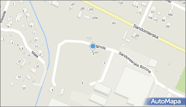 Nisko, Sandomierska Boczna, 4, mapa Nisko