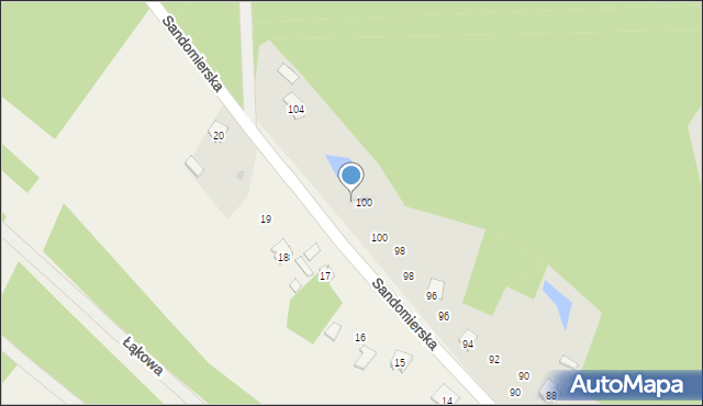 Nowa Dęba, Sandomierska, 102, mapa Nowa Dęba