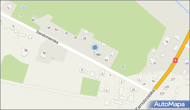 Nowa Dęba, Sandomierska, 56b, mapa Nowa Dęba