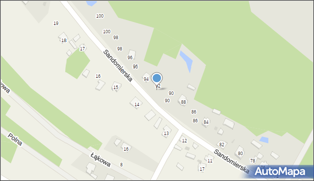 Nowa Dęba, Sandomierska, 92, mapa Nowa Dęba