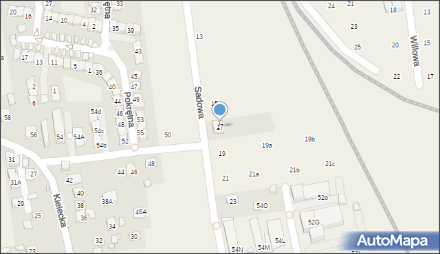 Nowa Iwiczna, Sadowa, 17, mapa Nowa Iwiczna