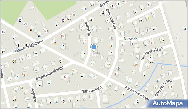 Nowa Sól, Saperów, 11, mapa Nowa Sól