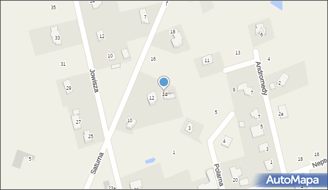Nowa Wieś, Saturna, 14, mapa Nowa Wieś