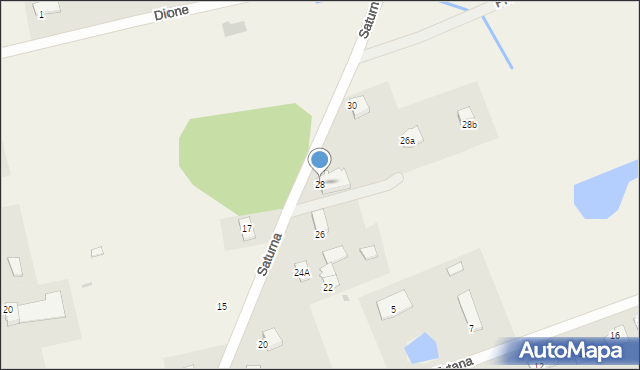 Nowa Wieś, Saturna, 28, mapa Nowa Wieś