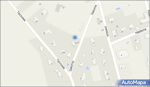 Nowa Wieś, Saturna, 3, mapa Nowa Wieś