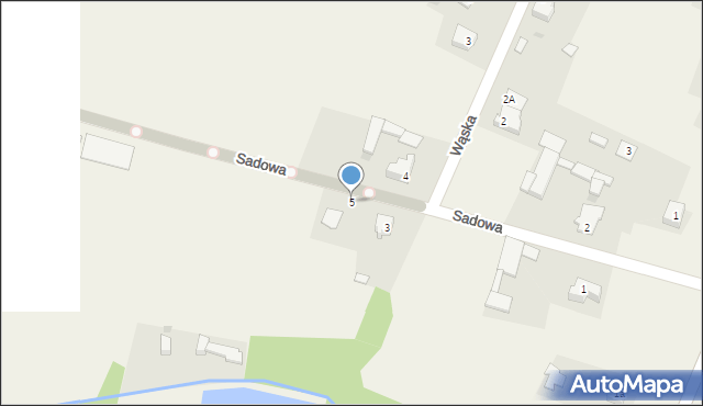 Nowa Wieś, Sadowa, 5, mapa Nowa Wieś