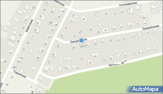 Nowa Wieś Wielka, Sasankowa, 23, mapa Nowa Wieś Wielka