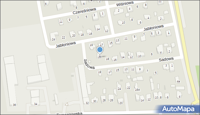 Nowe Miasto nad Pilicą, Sadowa, 20, mapa Nowe Miasto nad Pilicą