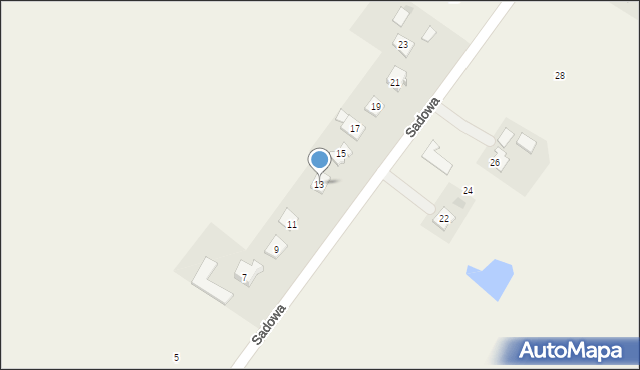 Obrowo, Sadowa, 13, mapa Obrowo
