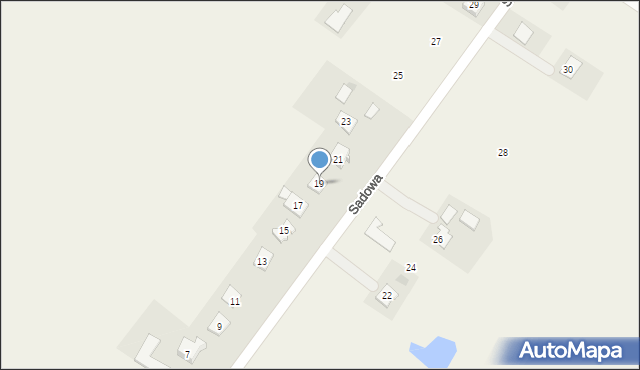 Obrowo, Sadowa, 19, mapa Obrowo