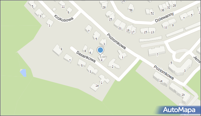 Olsztyn, Sasankowa, 4a, mapa Olsztyna