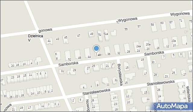 Opole, Samborska, 42, mapa Opola