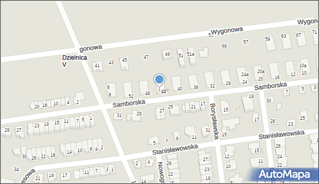 Opole, Samborska, 46, mapa Opola