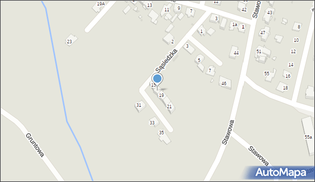 Opole, Sąsiedzka, 17, mapa Opola