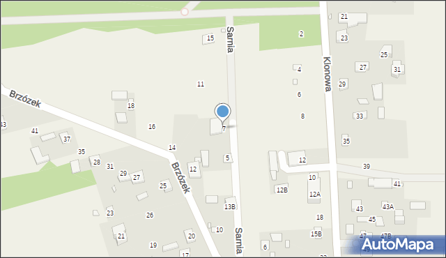 Orzeszyn, Sarnia, 7, mapa Orzeszyn