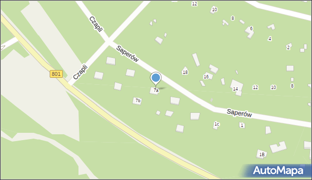 Osiedle Wilga, Saperów, 7a, mapa Osiedle Wilga