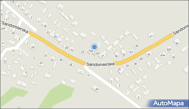 Osiek, Sandomierska, 35, mapa Osiek