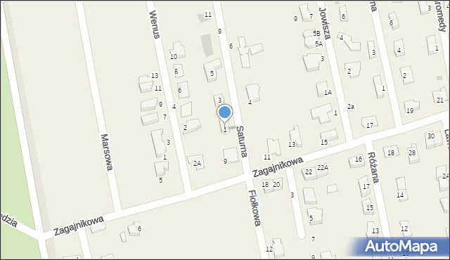 Osiek, Saturna, 1, mapa Osiek