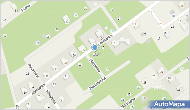 Osowiec, Sarmacka, 17a, mapa Osowiec