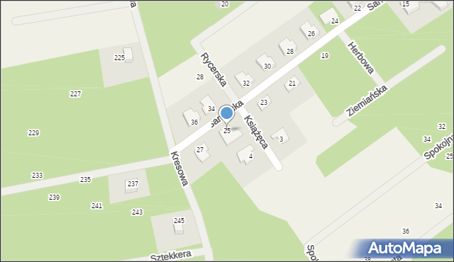 Osowiec, Sarmacka, 25, mapa Osowiec