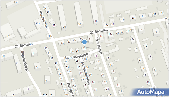 Ostróda, Samulowskiego Andrzeja, 21, mapa Ostróda