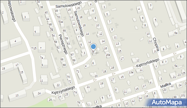 Ostróda, Samulowskiego Andrzeja, 8, mapa Ostróda