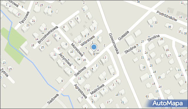 Ostrołęka, Sadowa, 6, mapa Ostrołęka