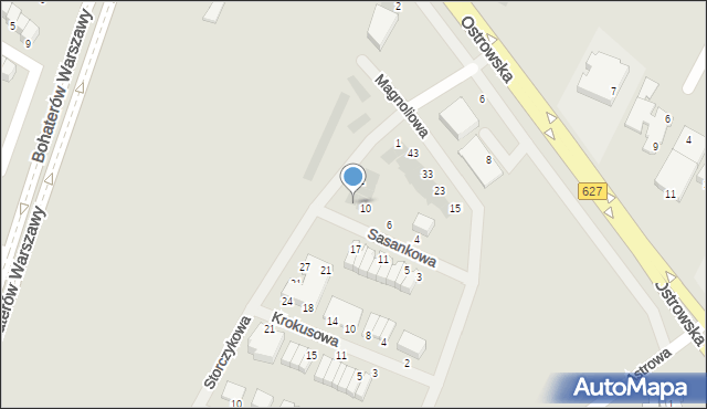 Ostrołęka, Sasankowa, 12, mapa Ostrołęka