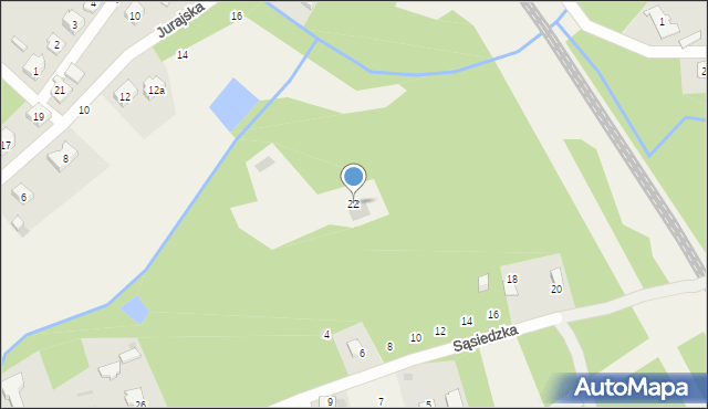 Ostrów, Sąsiedzka, 22, mapa Ostrów