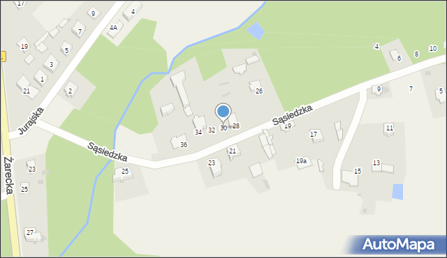 Ostrów, Sąsiedzka, 30, mapa Ostrów