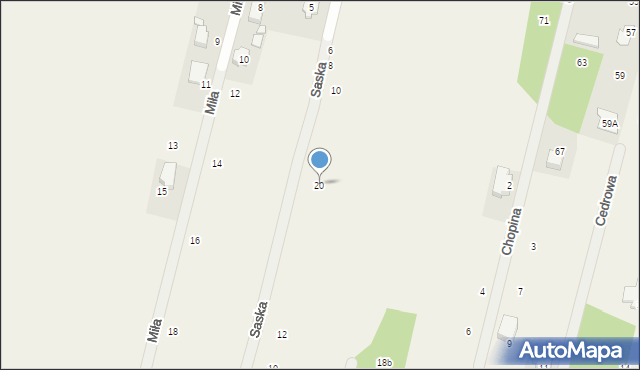 Ostrówek, Saska, 20, mapa Ostrówek