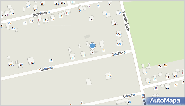Ostrowiec Świętokrzyski, Sadowa, 6, mapa Ostrowiec Świętokrzyski