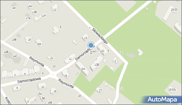 Otwock, Samorządowa, 12, mapa Otwock