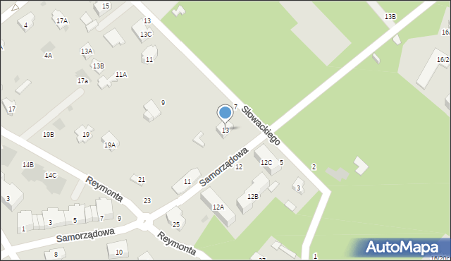 Otwock, Samorządowa, 13, mapa Otwock