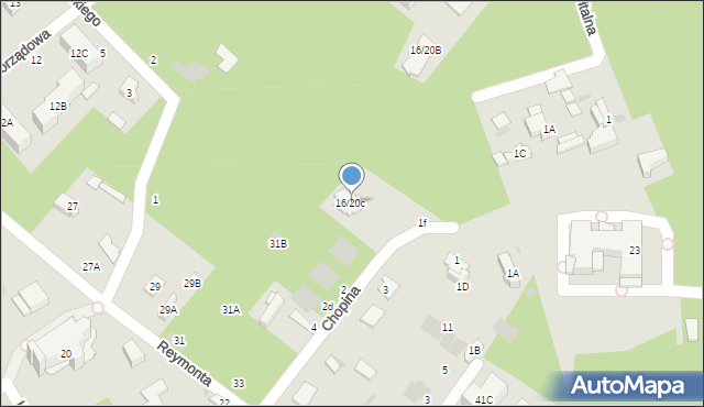 Otwock, Samorządowa, 16/20c, mapa Otwock