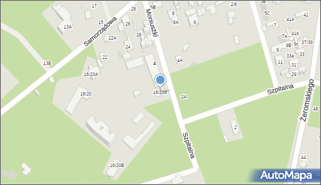 Otwock, Samorządowa, 16/20d, mapa Otwock