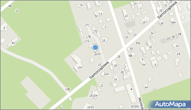 Otwock, Samorządowa, 17, mapa Otwock