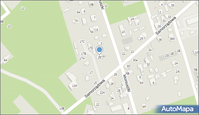 Otwock, Samorządowa, 19, mapa Otwock