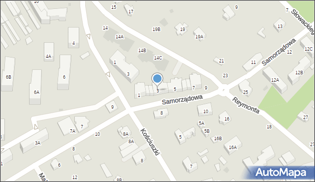 Otwock, Samorządowa, 3, mapa Otwock